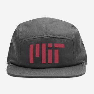 NEW MIT Engineers Logo 5 Panel Camper Strapback Hat DARK GREY